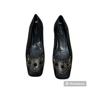 Kate Spade New York leather Jewelled Flats Size 9